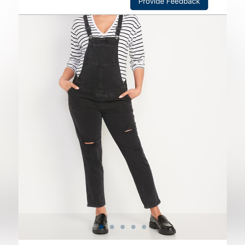 Old Navy Maternity Side-Panel OG Straight Jean Overalls